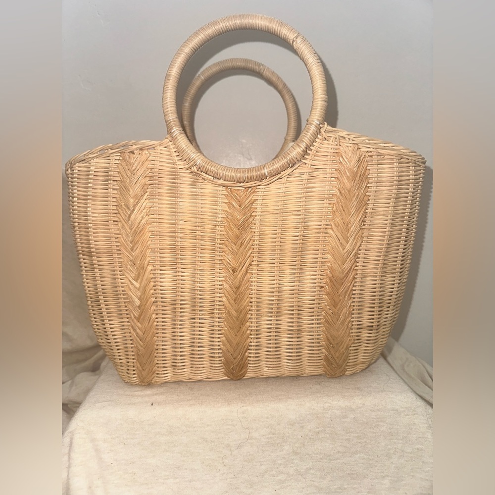 Nordstrom Straw Top Handle Structured Tote